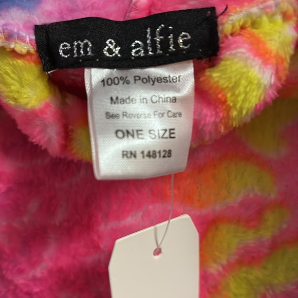 NWT em & alfie robe with hood and pockets “OVER IT.” - Picture 6 of 10
